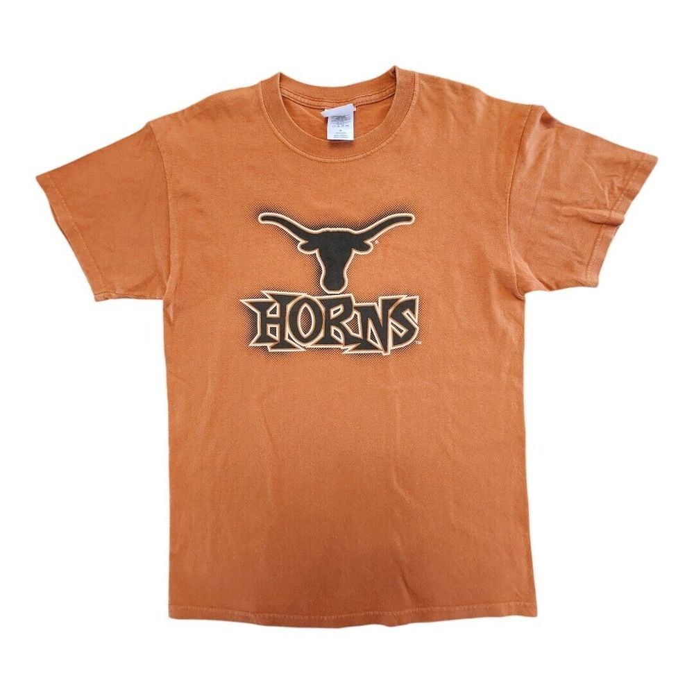 Vintage Texas Longhorns Dropshadow Shirt Orange Size Medium Viatran Heavyweight‎